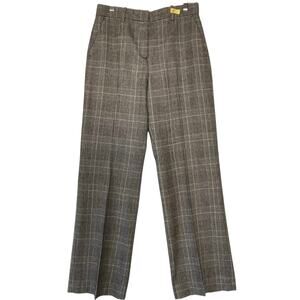 Zara Wide Leg Womens Trousers Pants Plaid Careerwear Academia Size Small
